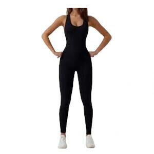 Harmony  Balance Active Jumpsuit Black Solid  Size XS